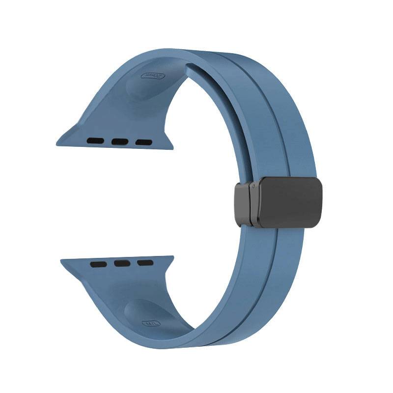 Magnetisches Silikon-Uhrenarmband für Apple Watch Blue Apple Watch 42 mm/44 mm/45 mm/49 mm
