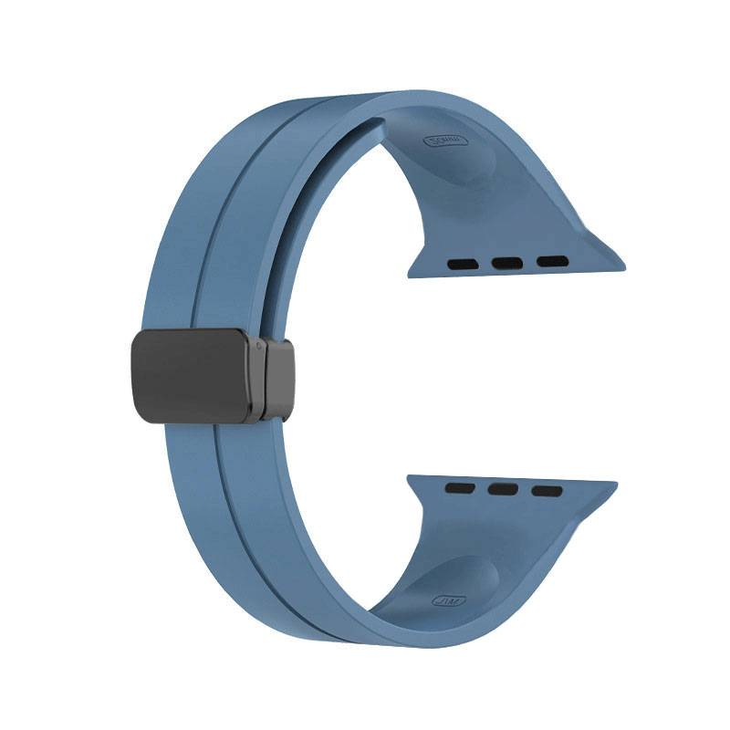 Magnetisches Silikon-Uhrenarmband für Apple Watch Blue Apple Watch 42 mm/44 mm/45 mm/49 mm
