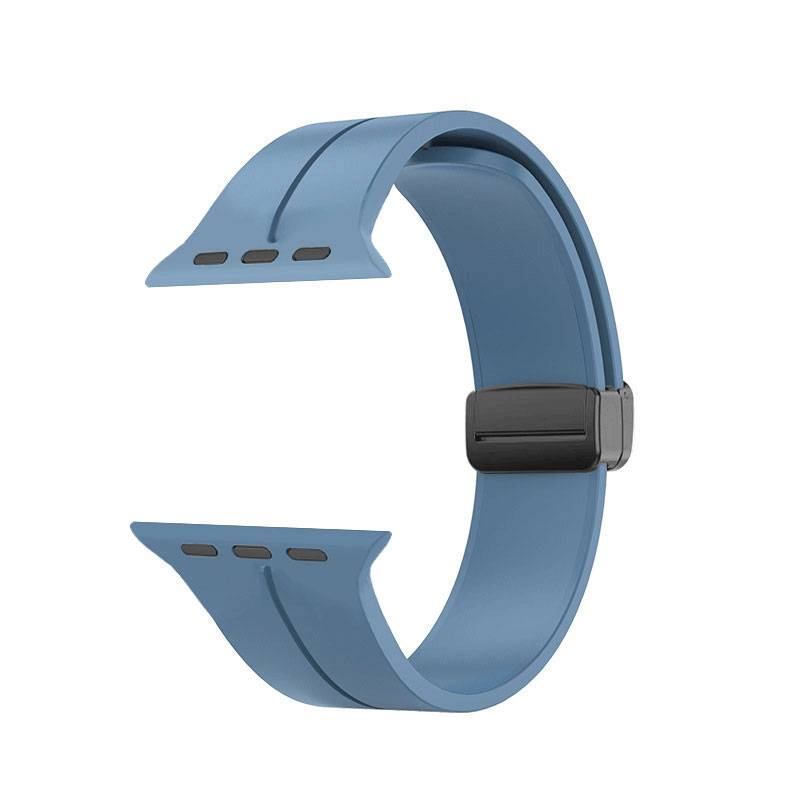 Magnetisches Silikon-Uhrenarmband für Apple Watch Blue Apple Watch 42 mm/44 mm/45 mm/49 mm