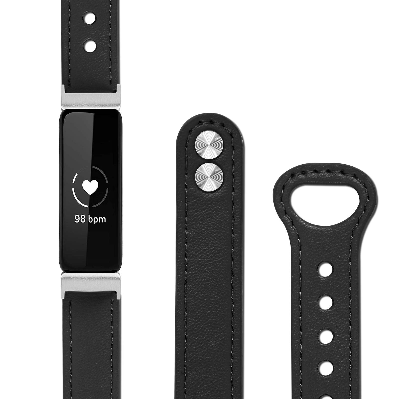 Armband aus echtem Leder Black