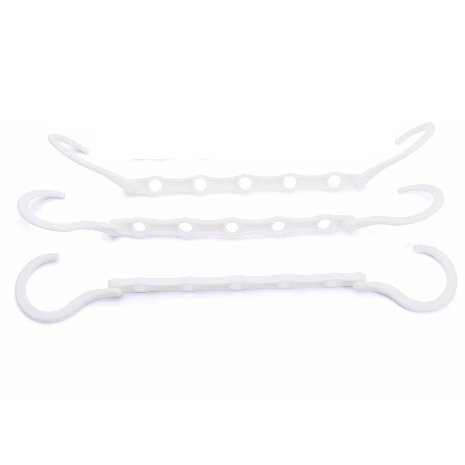 Multifunktionaler 5-Loch Kleiderbügel 3er Pack White