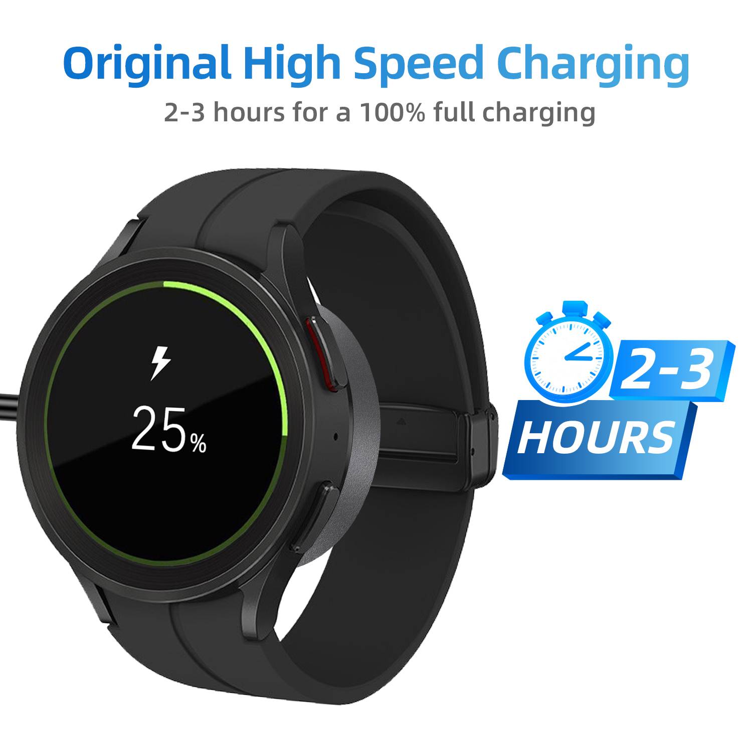 USB-C-Ladegerät für Samsung Galaxy Watch 3/4/5/6/7, Active 1/2 Black