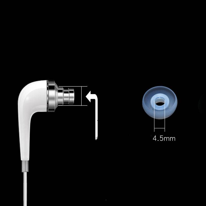 Silikon-Kopfhörer für 4,5–6 mm Kopfhörer, 3 Größen, 15 Paar Black