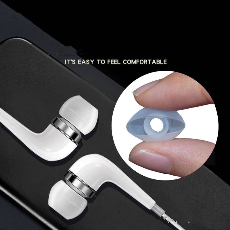 Silikon-Kopfhörer für 4,5–6 mm Kopfhörer, 3 Größen, 15 Paar Black