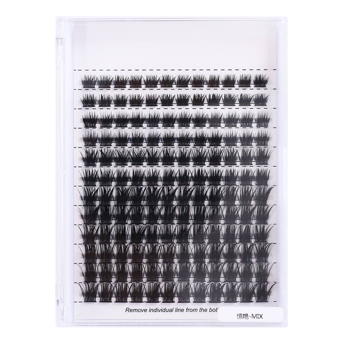 Einzelne falsche Wimpern in verschiedenen Längen Black Modell 4