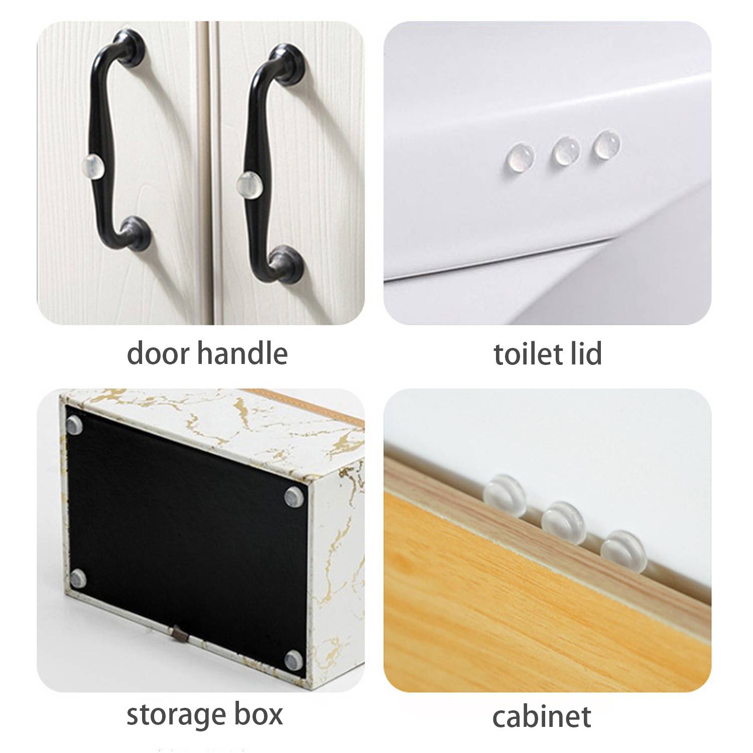 Selbstklebender Türstopper. Schutzkissen im 100er-Pack