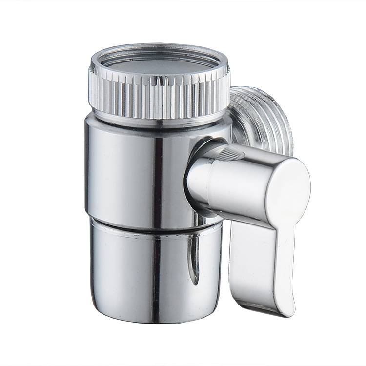 3/4-Einhebel-Umstellventil für Waschtischarmaturen aus Zinklegierung und Kupfer, Silber Silver
