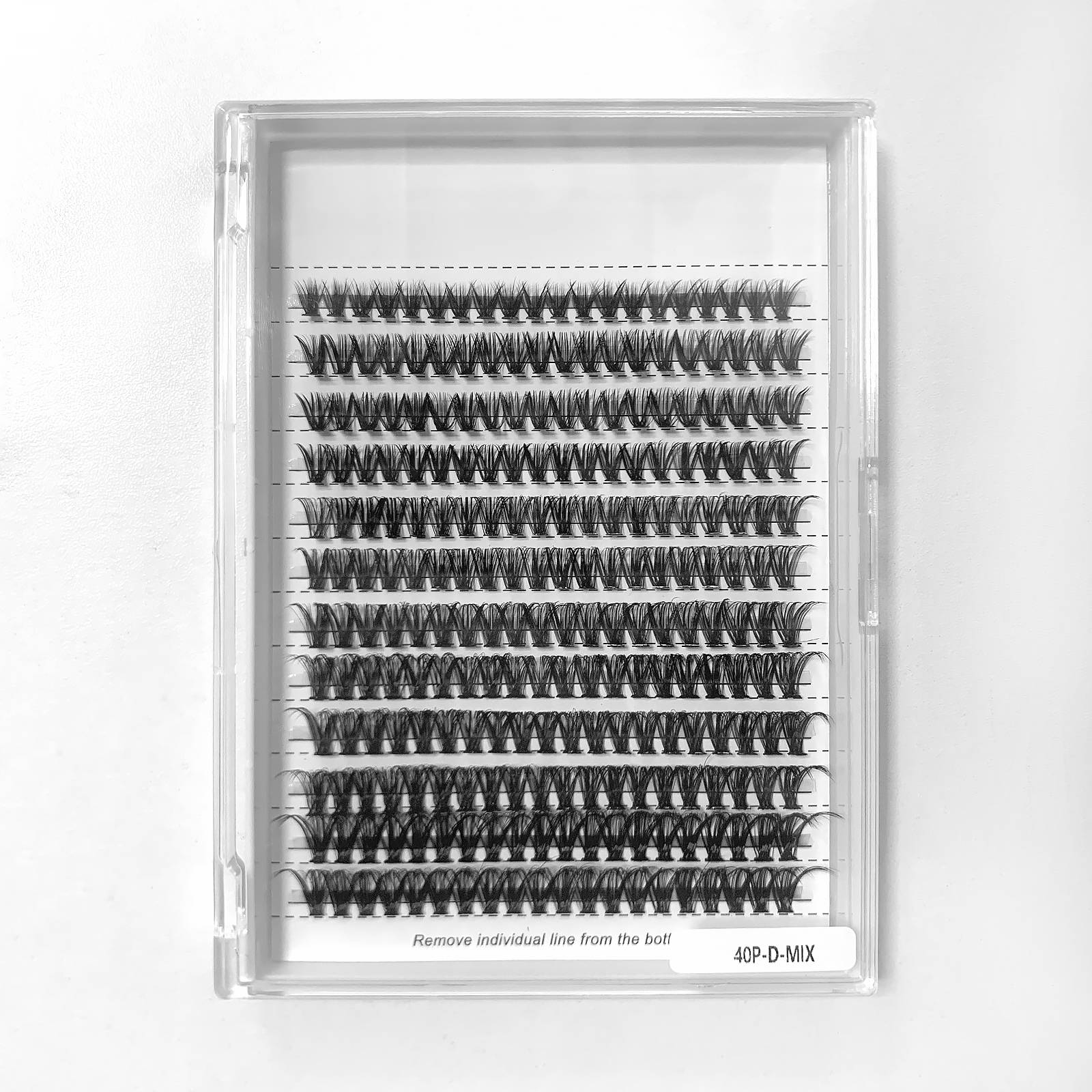 Einzelne falsche Wimpern in verschiedenen Längen Black Modell 1