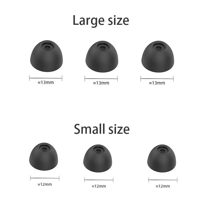 Ohrpolster für Samsung Galaxy Buds 2 In-Ear-Kopfhörer 3,8 mm 3 Paar Black