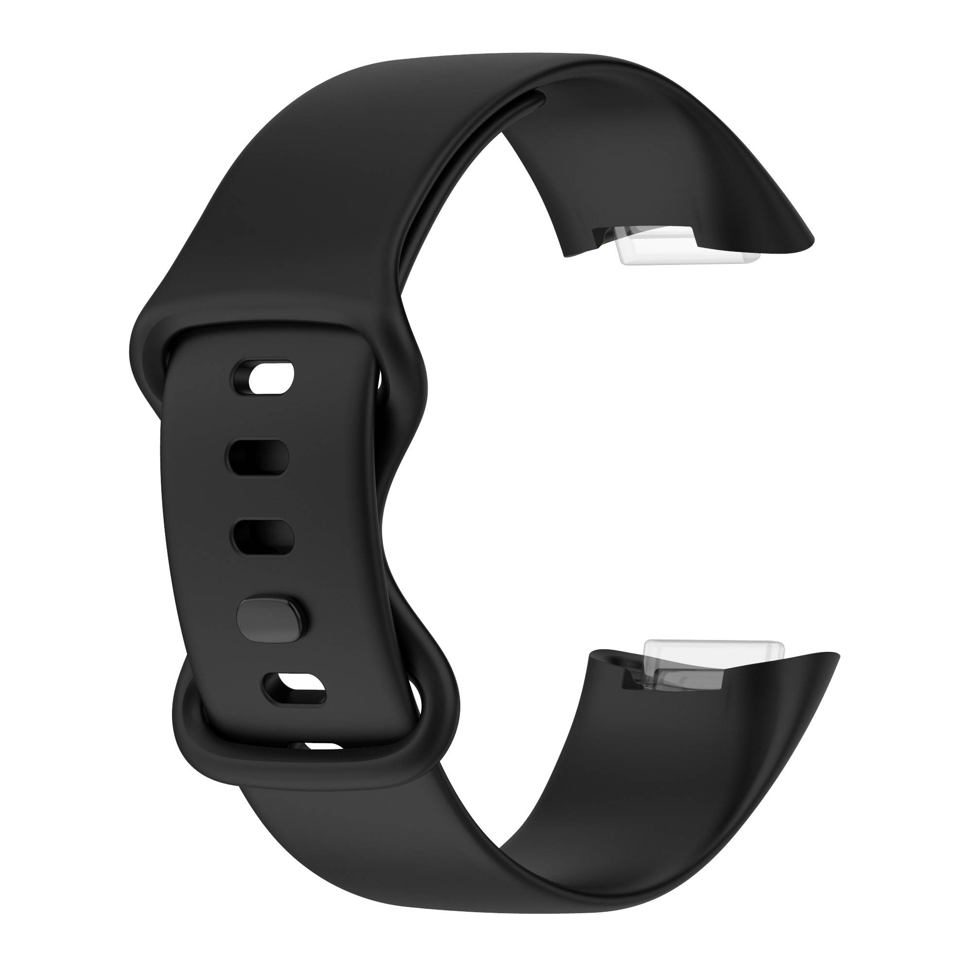 Silikonarmband für Fitbit Charge 5 und Charge 6 Black M
