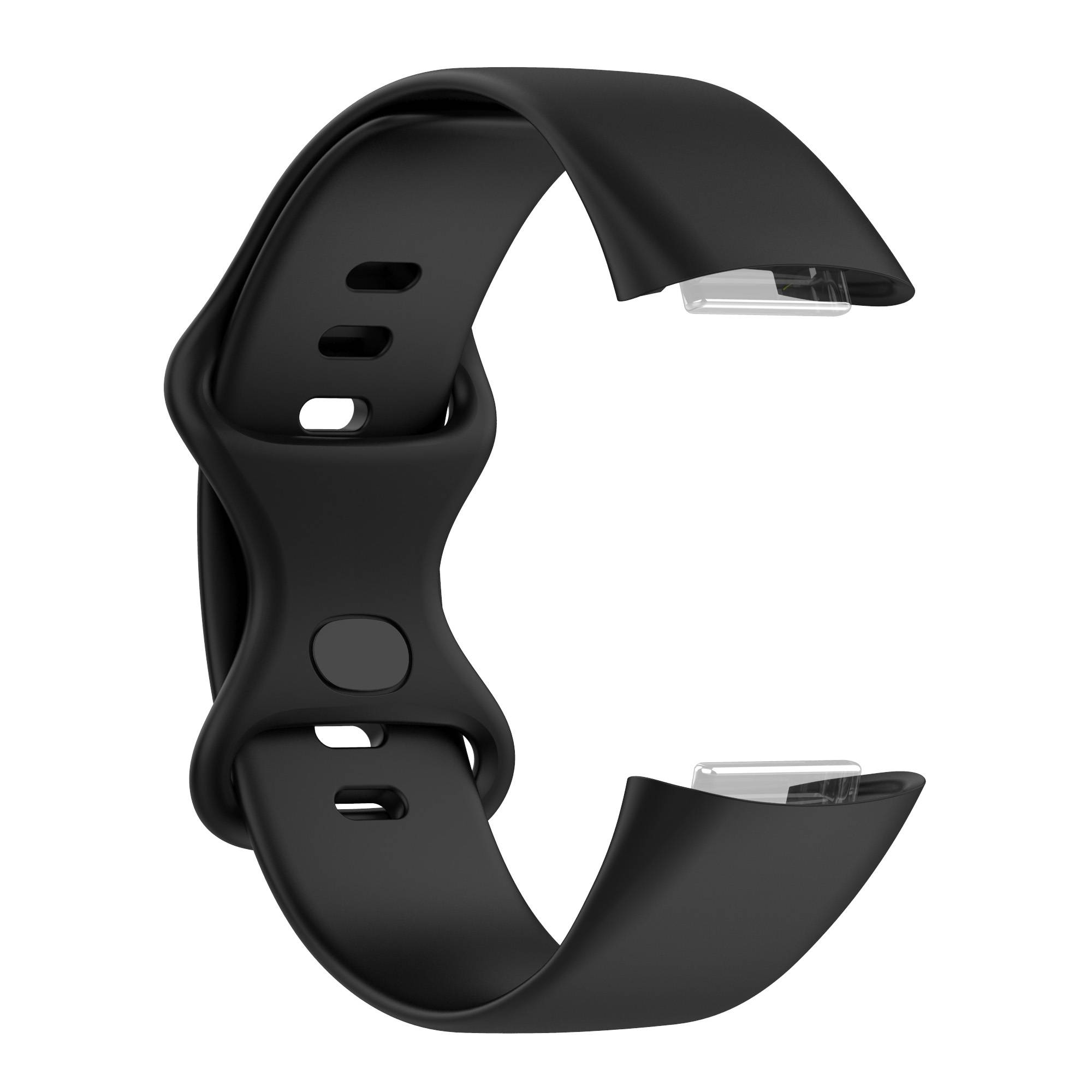 Silikonarmband für Fitbit Charge 5 und Charge 6 Black M