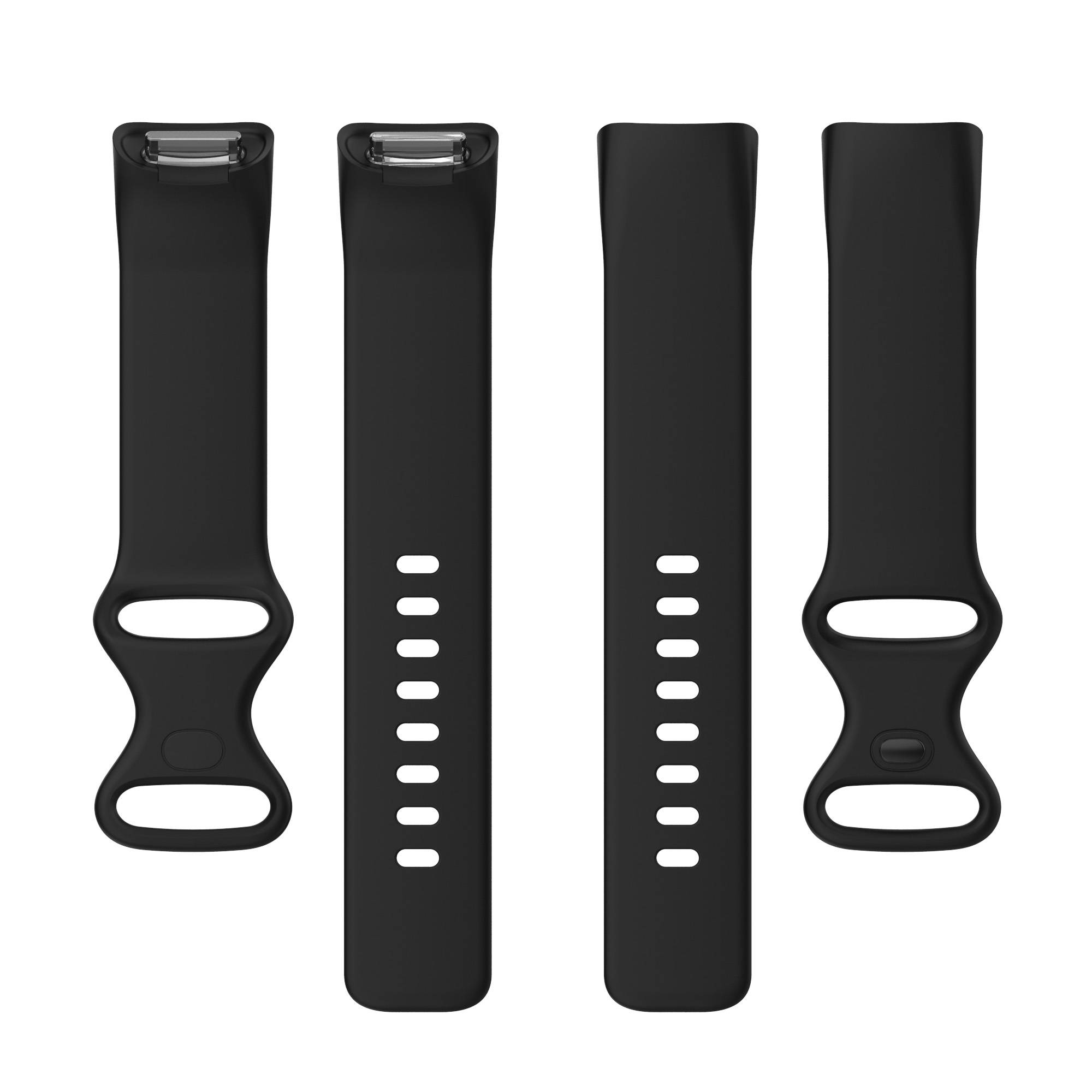 Silikonarmband für Fitbit Charge 5 und Charge 6 Black S