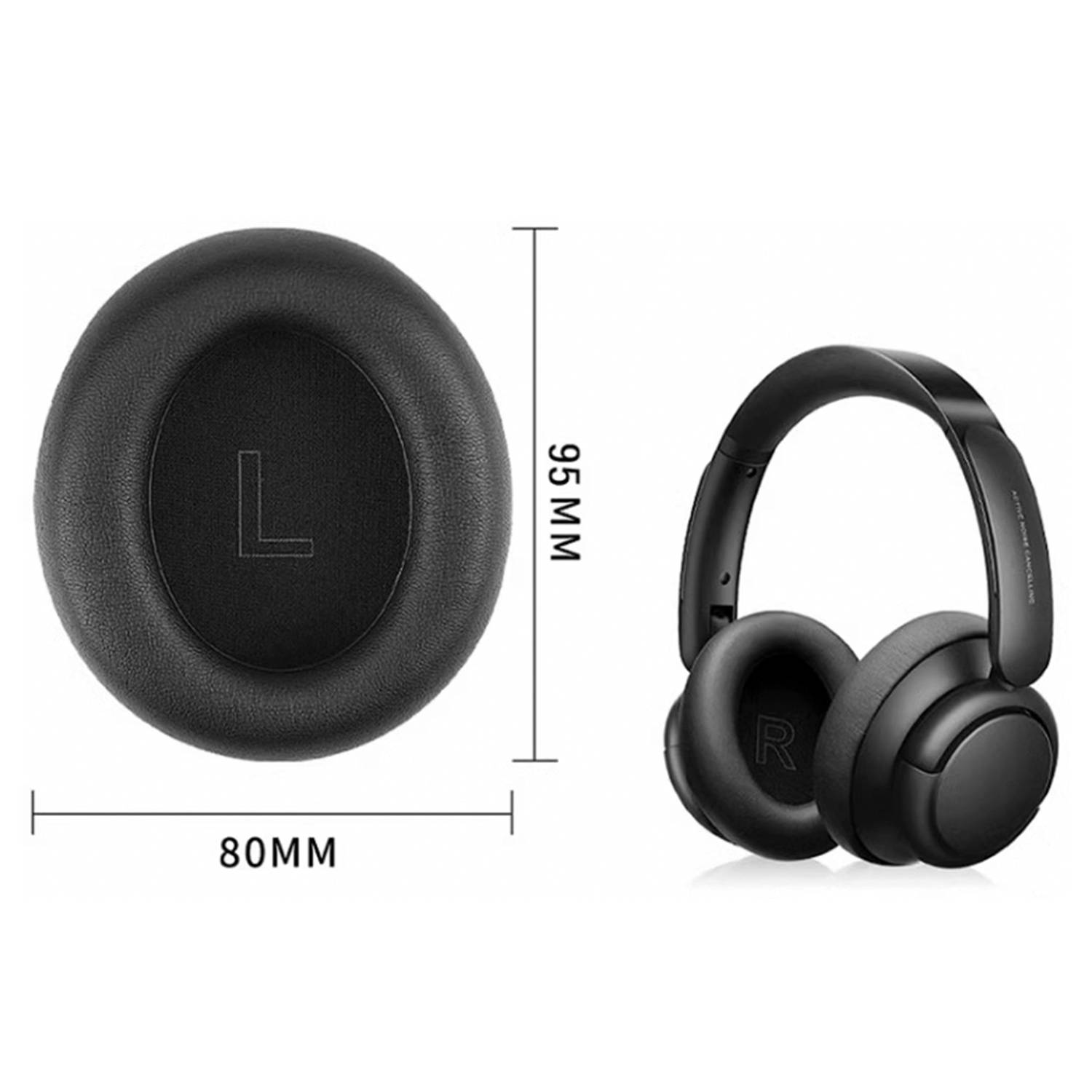 Ohrpolster für Anker Soundcore Life Q30/Q35 BT Black