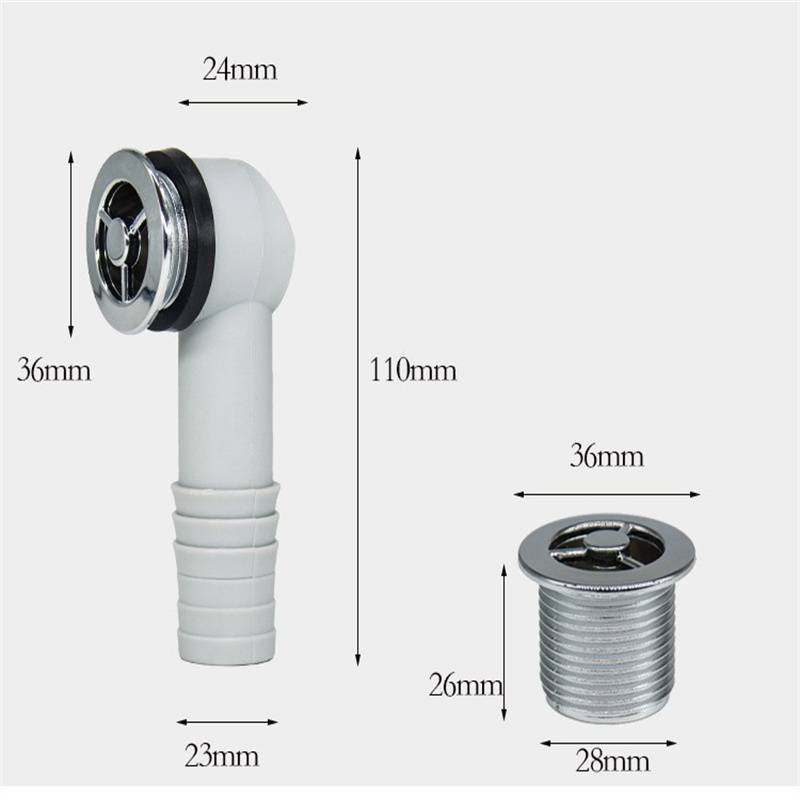 Überlaufkopf für Spülbecken Grey