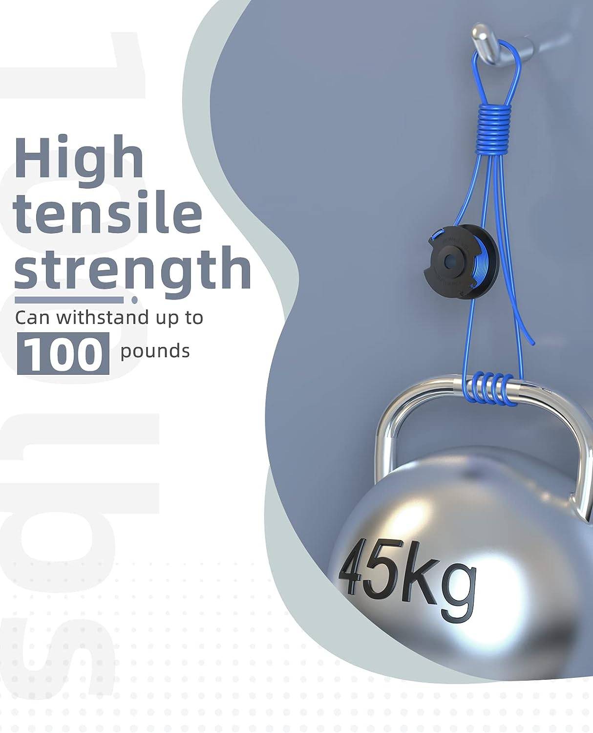 12er-Pack Trimmerdrahtspulen mit 3 Kappen für Ryobi-Rasentrimmer MultiColor