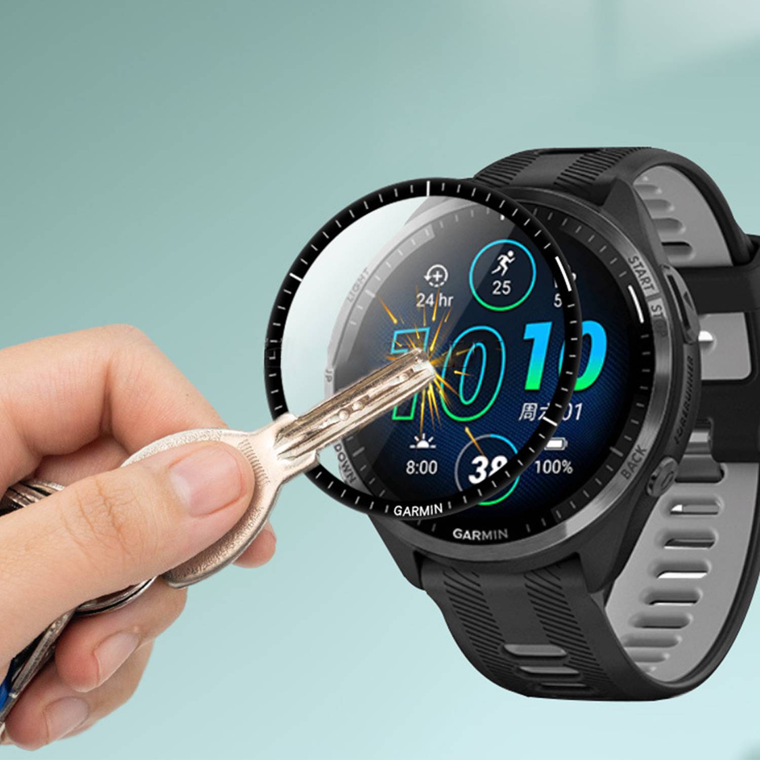 Weicher Displayschutz für Garmin Forerunner 965 Transparent