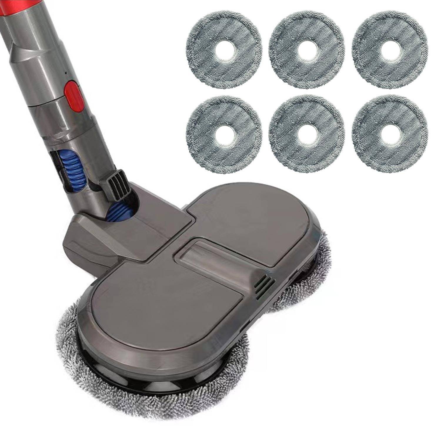 Wischaufsatz / Mopp mit 6 Wischpads für Dyson V11/V10/V15/V8/V7