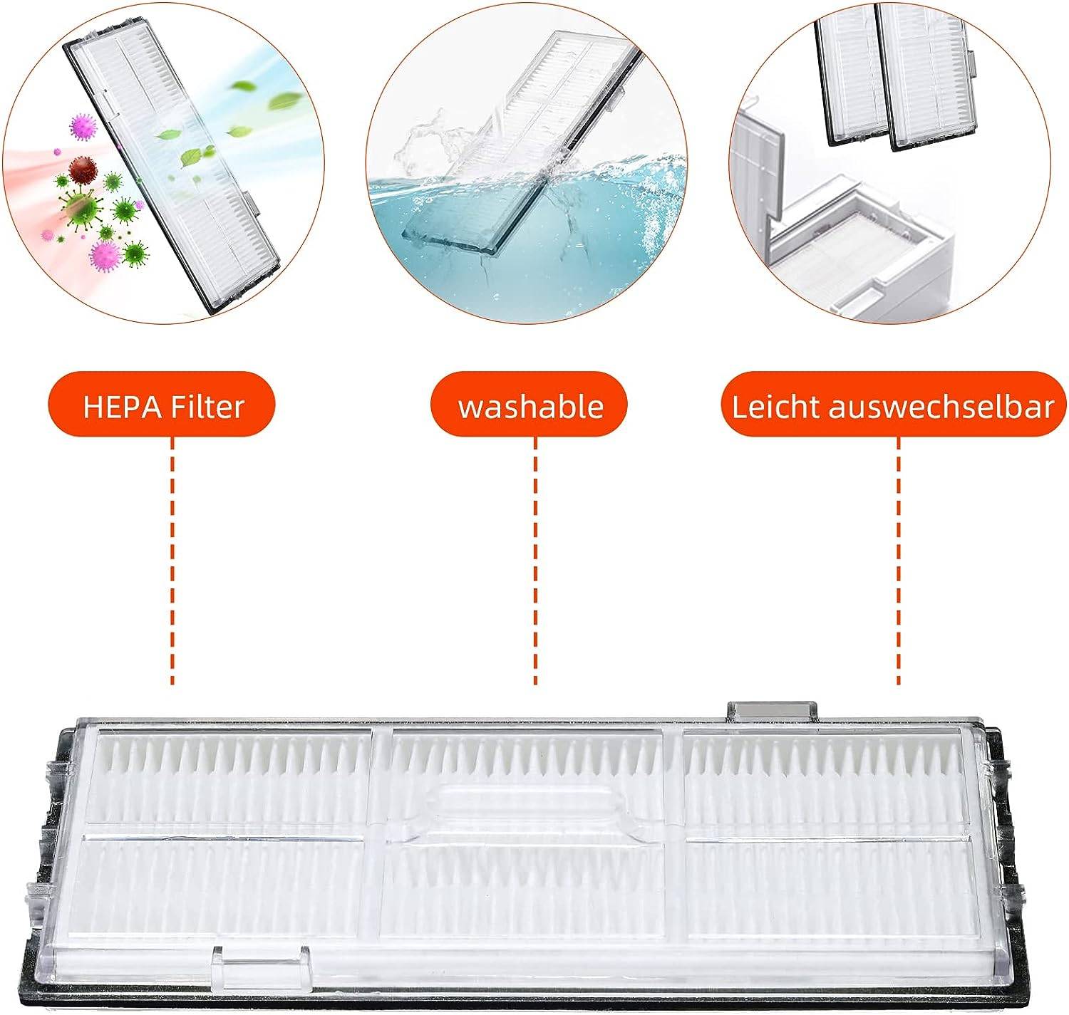 Zubehör 22 Teile Roborock S7/S7+/S7 MaxV/S7 MaxV Plus/S7 MaxV Ultra