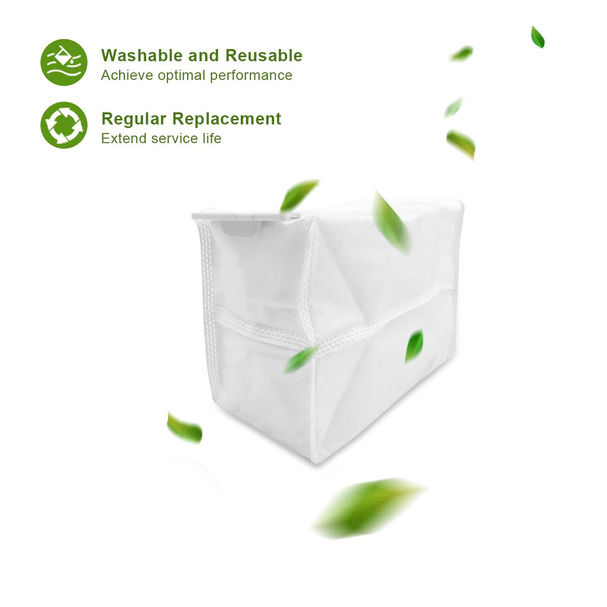 Staubsaugerbeutel für Samsung Jet Bot AI+VCA-RDB95 5er-Pack White