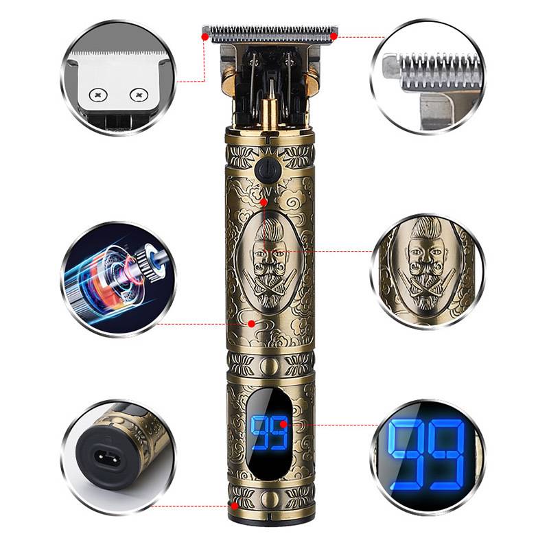 Elektrischer Haarschneider und Trimmer im stylischen Retro-Design Bronze