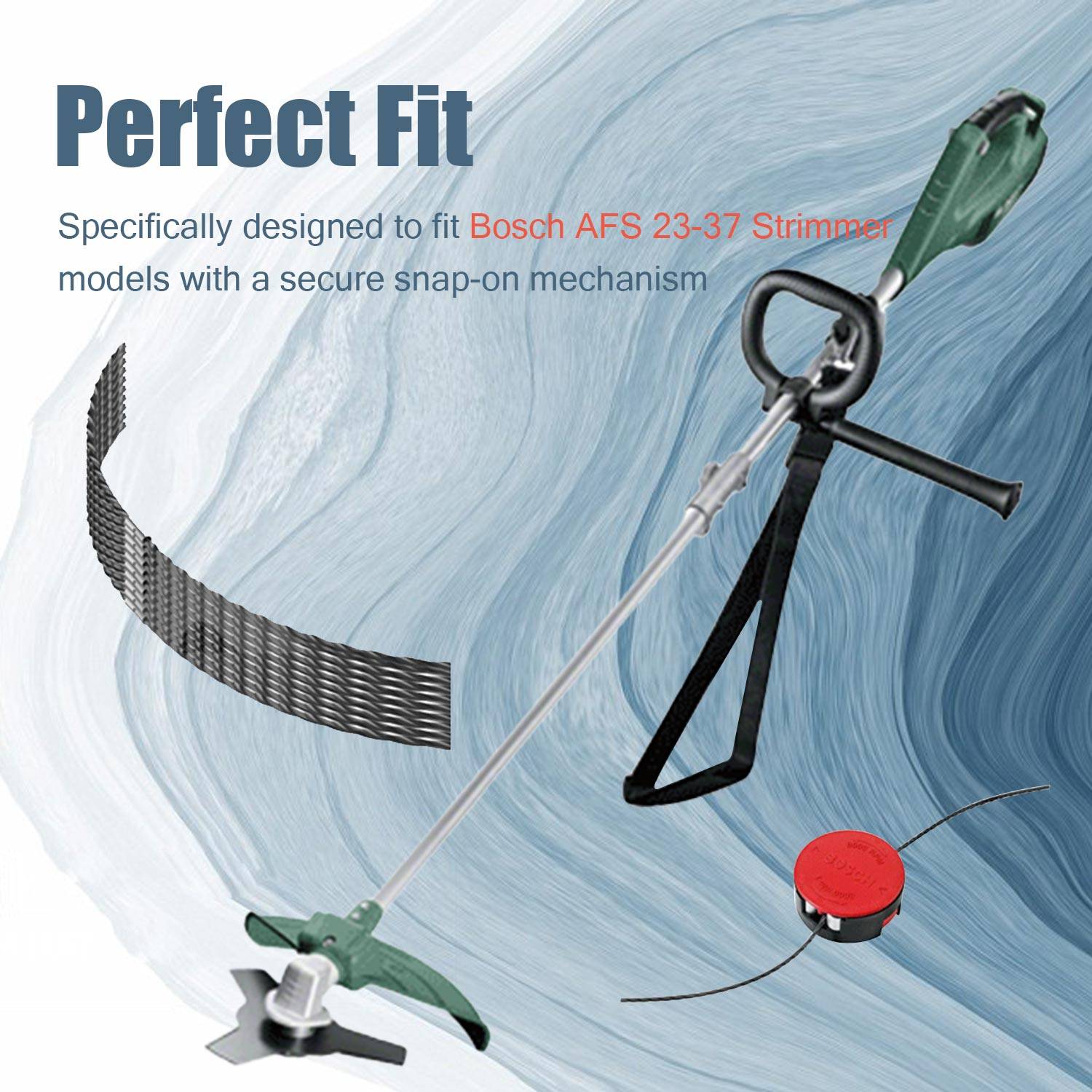 Trimmerdraht und Abdeckung für Bosch AFS 23-37 Rasentrimmer Red