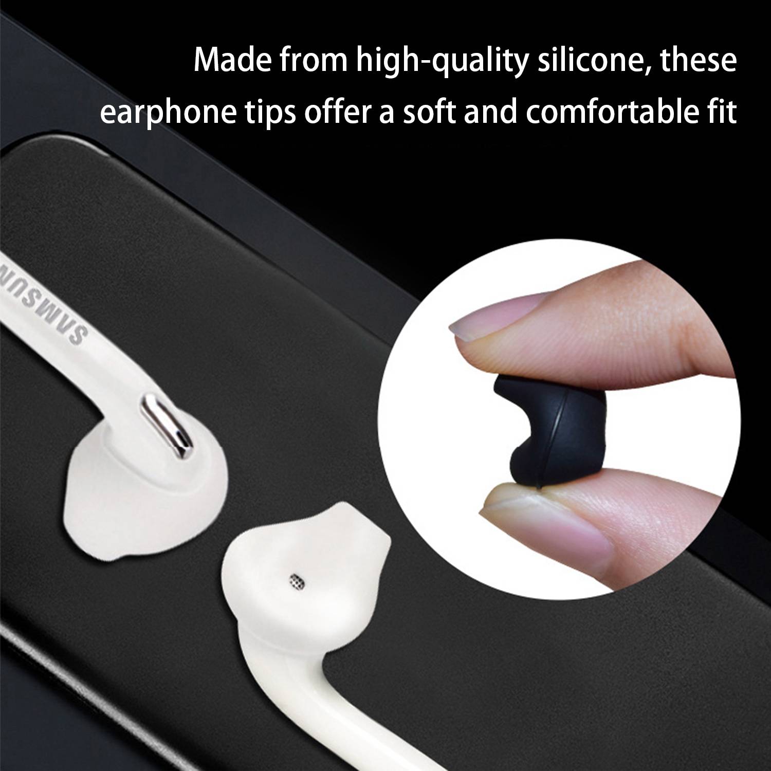 In-Ear-Silikon-Ohrhörerspitzenabdeckungen für Samsung Galaxy S6/S7, Note5/Note7 White