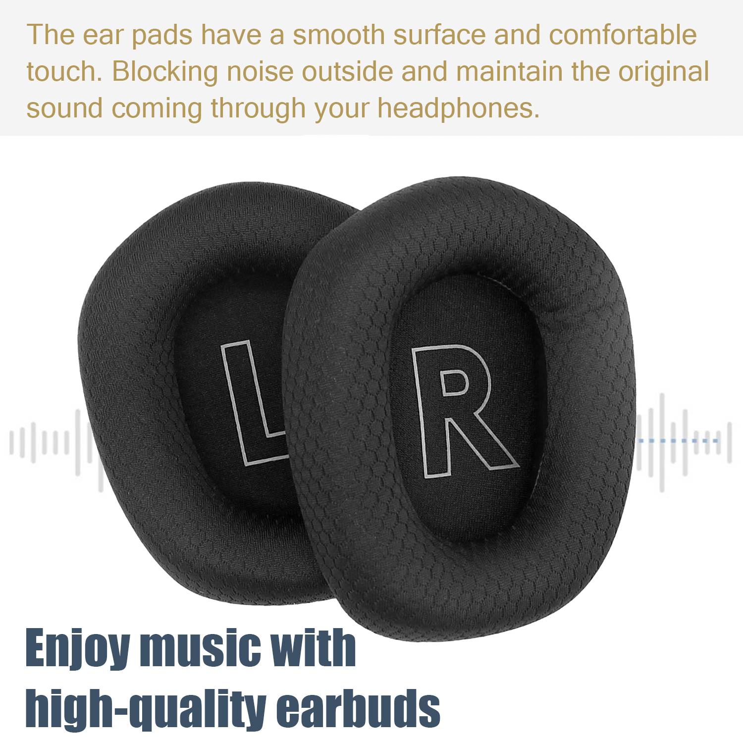 Ersatz Ohrpolster für Logitech G733 1 Paar Black