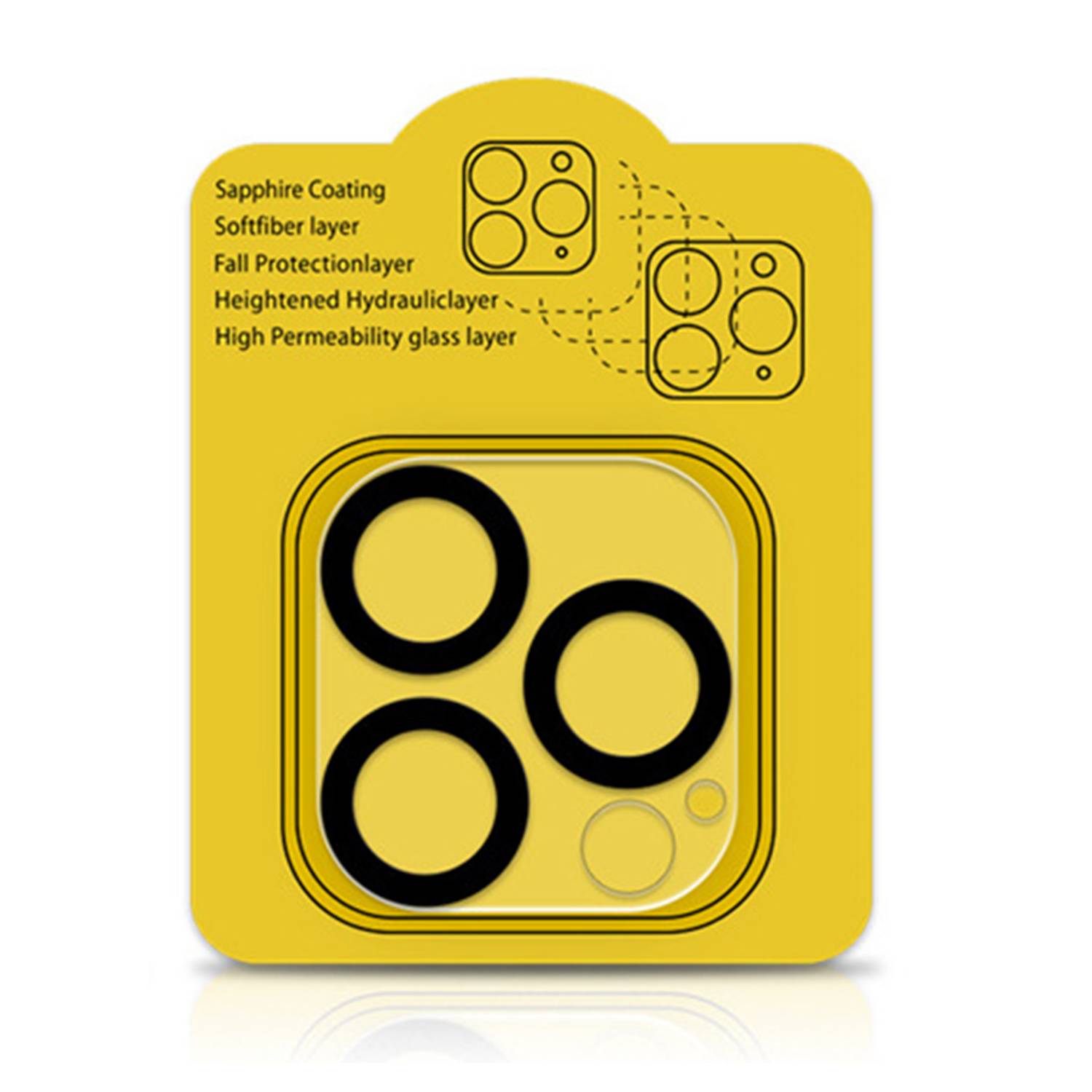 3er-Pack Kameraschutz aus gehärtetem Glas iPhone 15 Pro Max