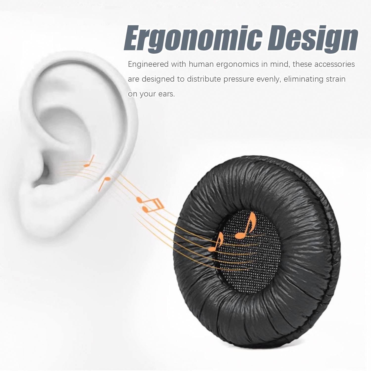 Ohrpolster und Bügelpolster für Kopfhörer Sennheiser PX100/200/100-II Black