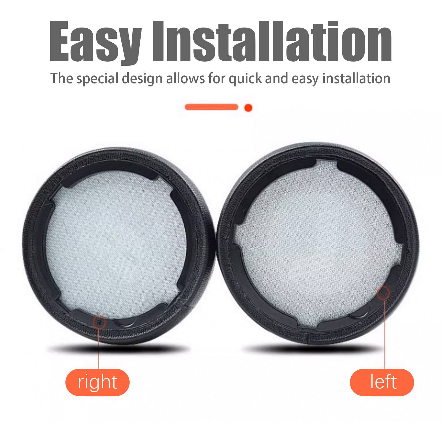 1 Paar Ohrpolster für JBL LIVE 400 Kopfhörer Black