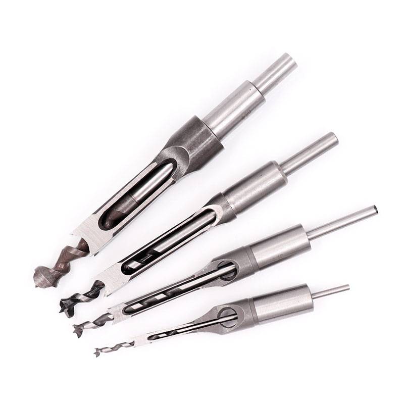 4-teiliges Vierkantlochbohrer-Set für die Holzbearbeitung Silver