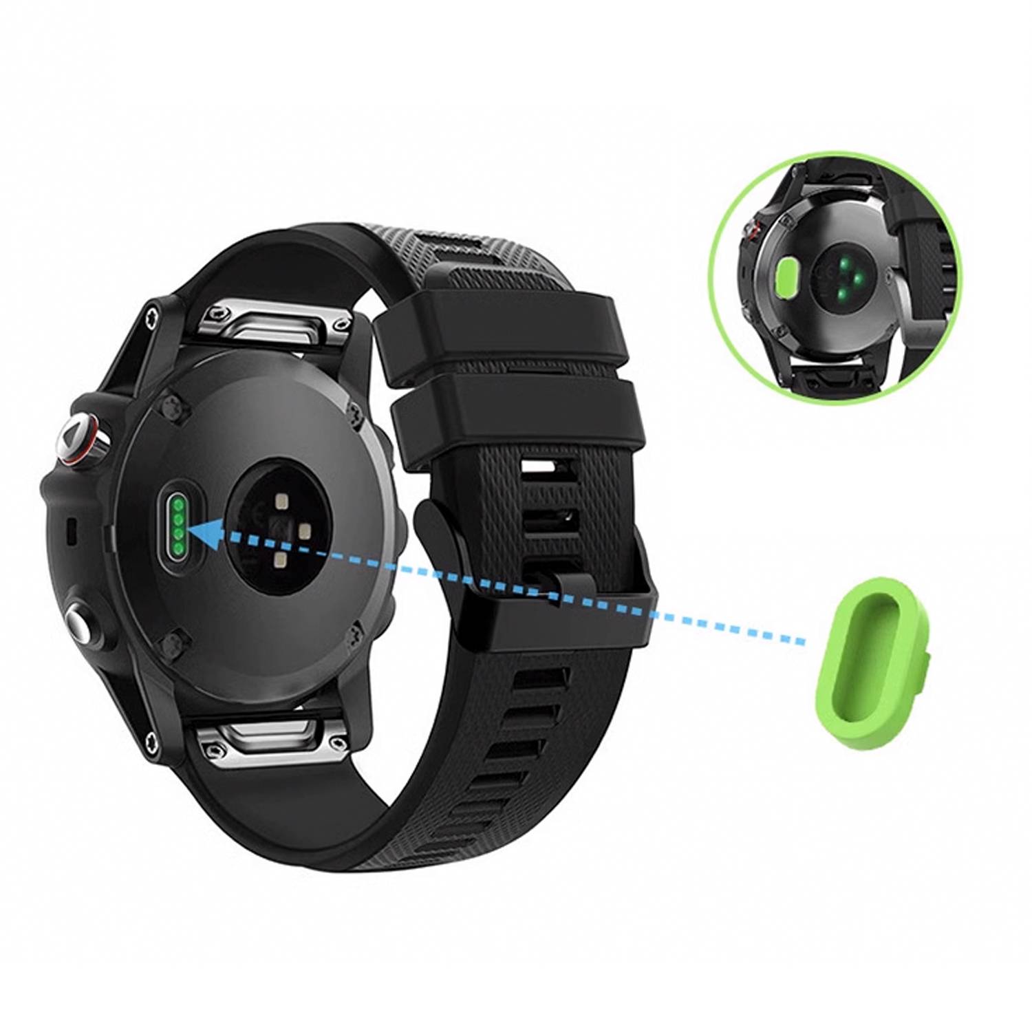 Staubstopfen für Garmin-Uhren 10 Stk MultiColor