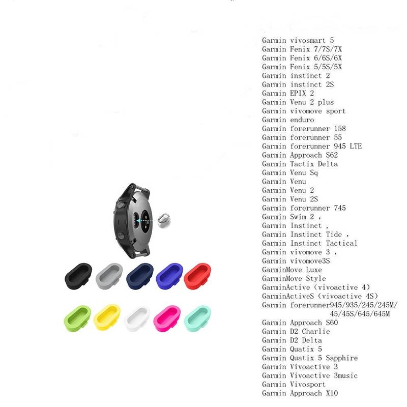 Staubstopfen für Garmin-Uhren 10 Stk MultiColor