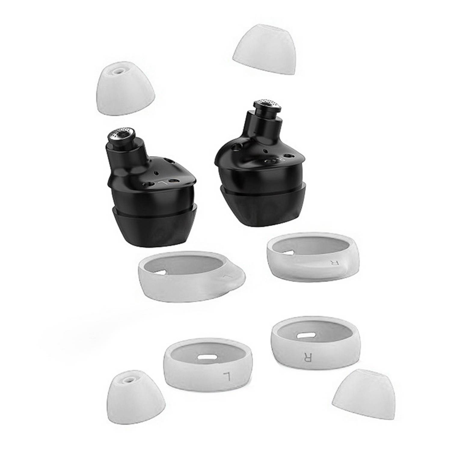 4 Paar Silikon-Ohrstöpsel Ohrkappen für Samsung Galaxy Buds SM-R170 White