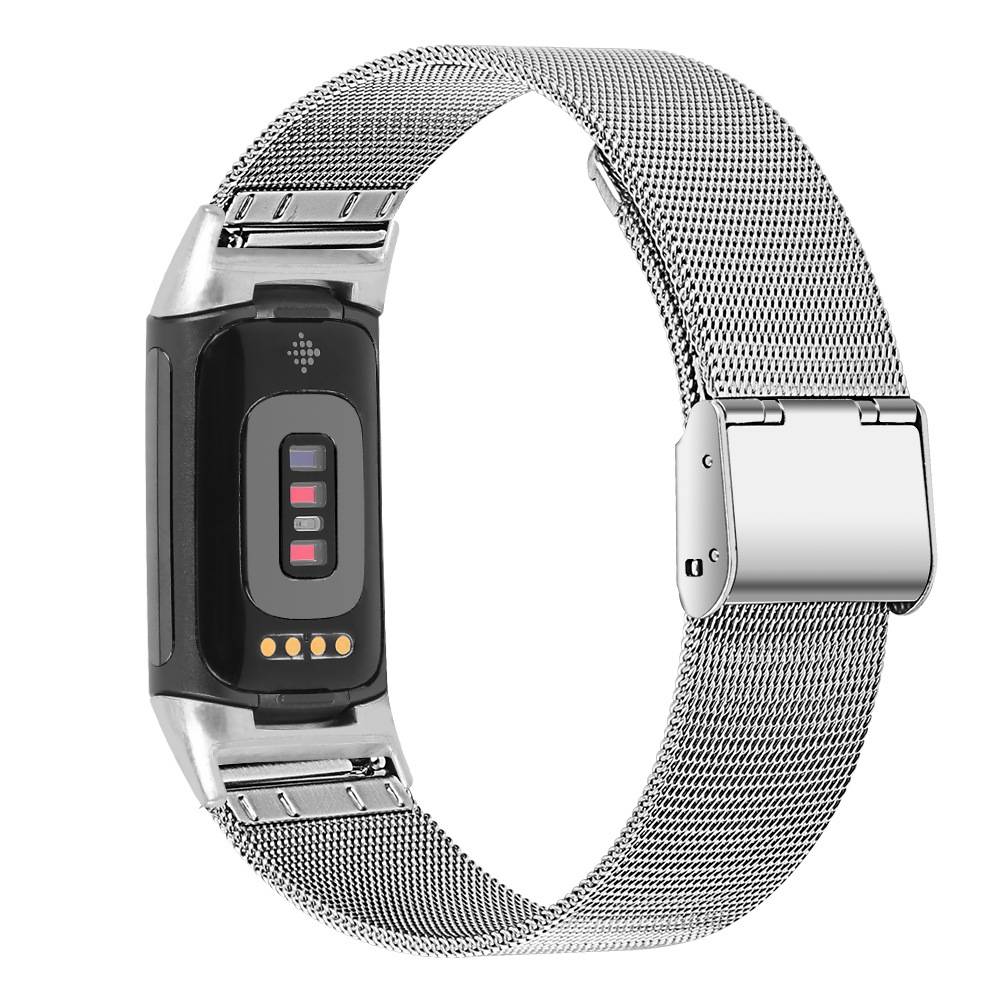Edelstahlarmband für Fitbit Charge 5 Charge 6 Silver