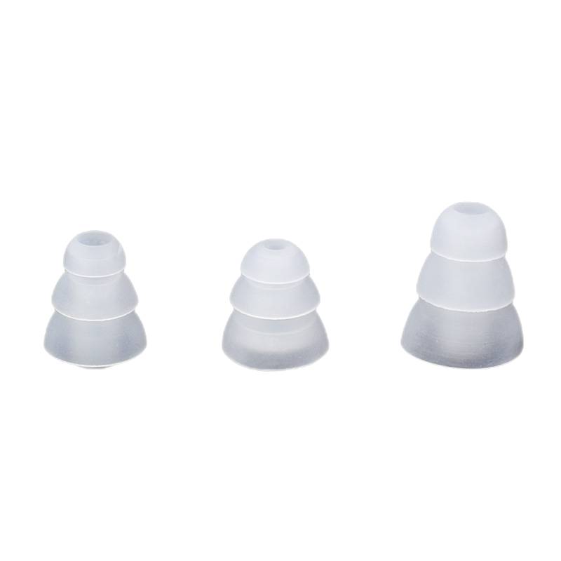 Silikon-Ohrstöpsel für 4–4,5 mm, 3 Größen Transparent