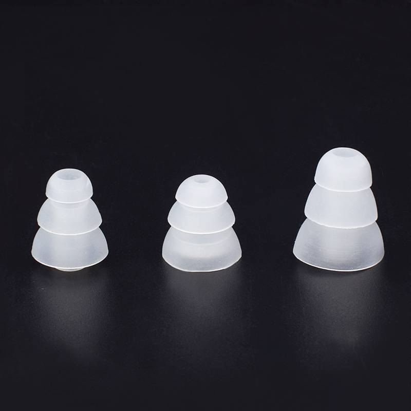 Silikon-Ohrstöpsel für 4–4,5 mm, 3 Größen Transparent