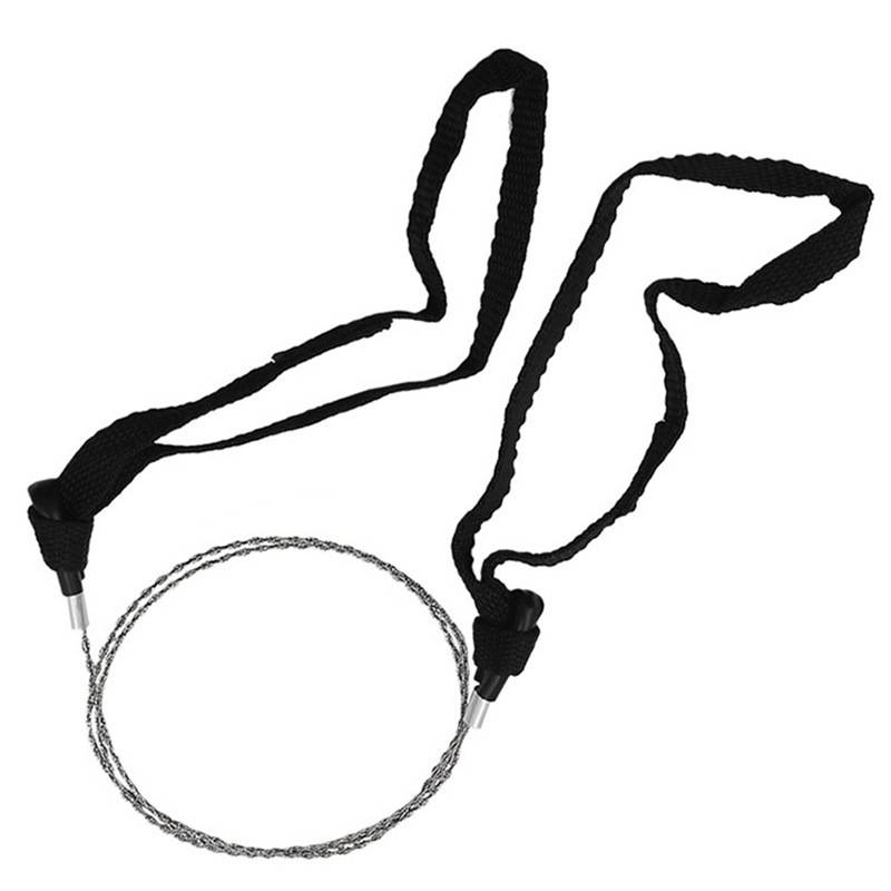 Manuelle Kettensäge aus Edelstahl, Handtaschen-Drahtsäge Black