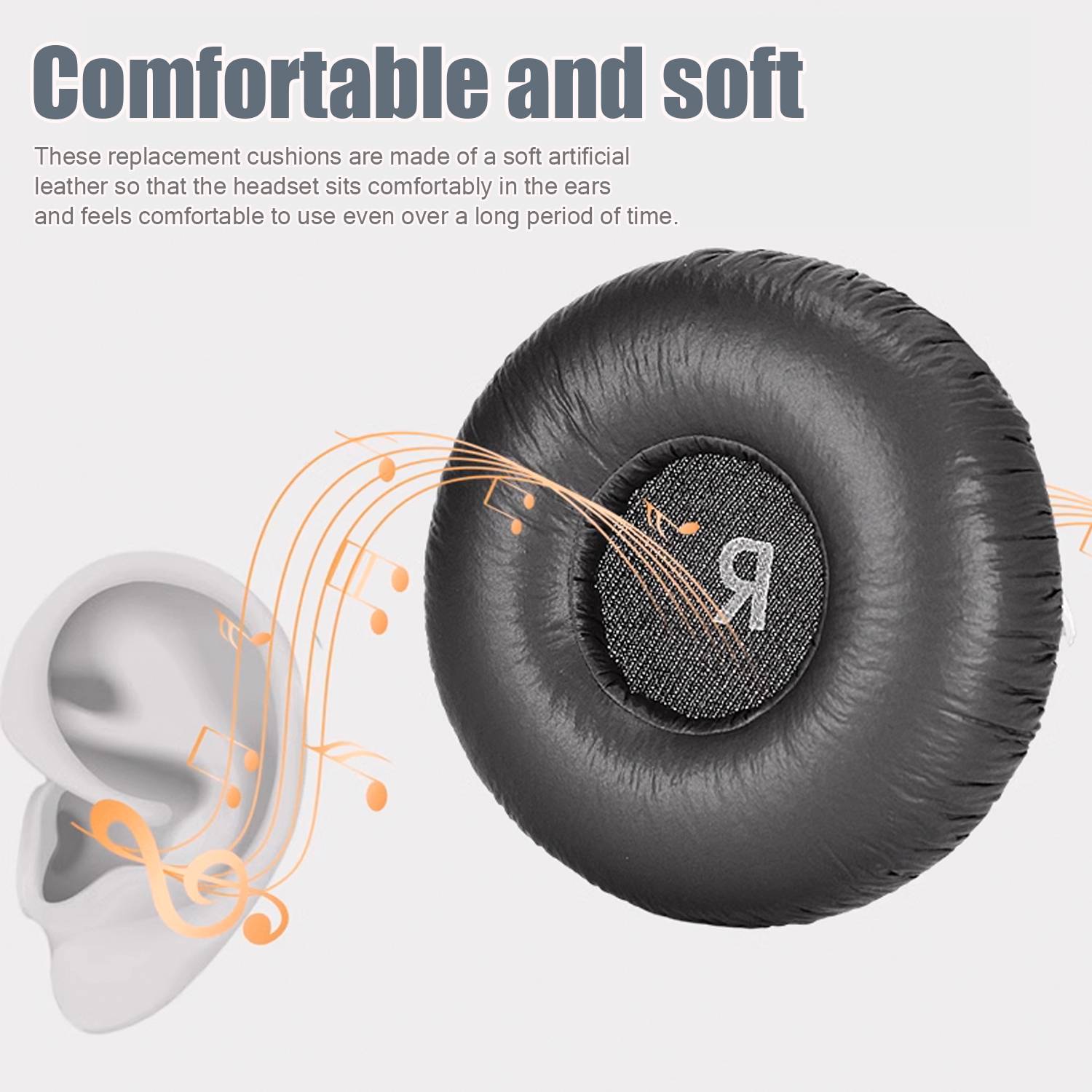 Ersatz-Ohrpolster für JBL TUNE 600 BTNC TUNE 600 BT NC T600 Black