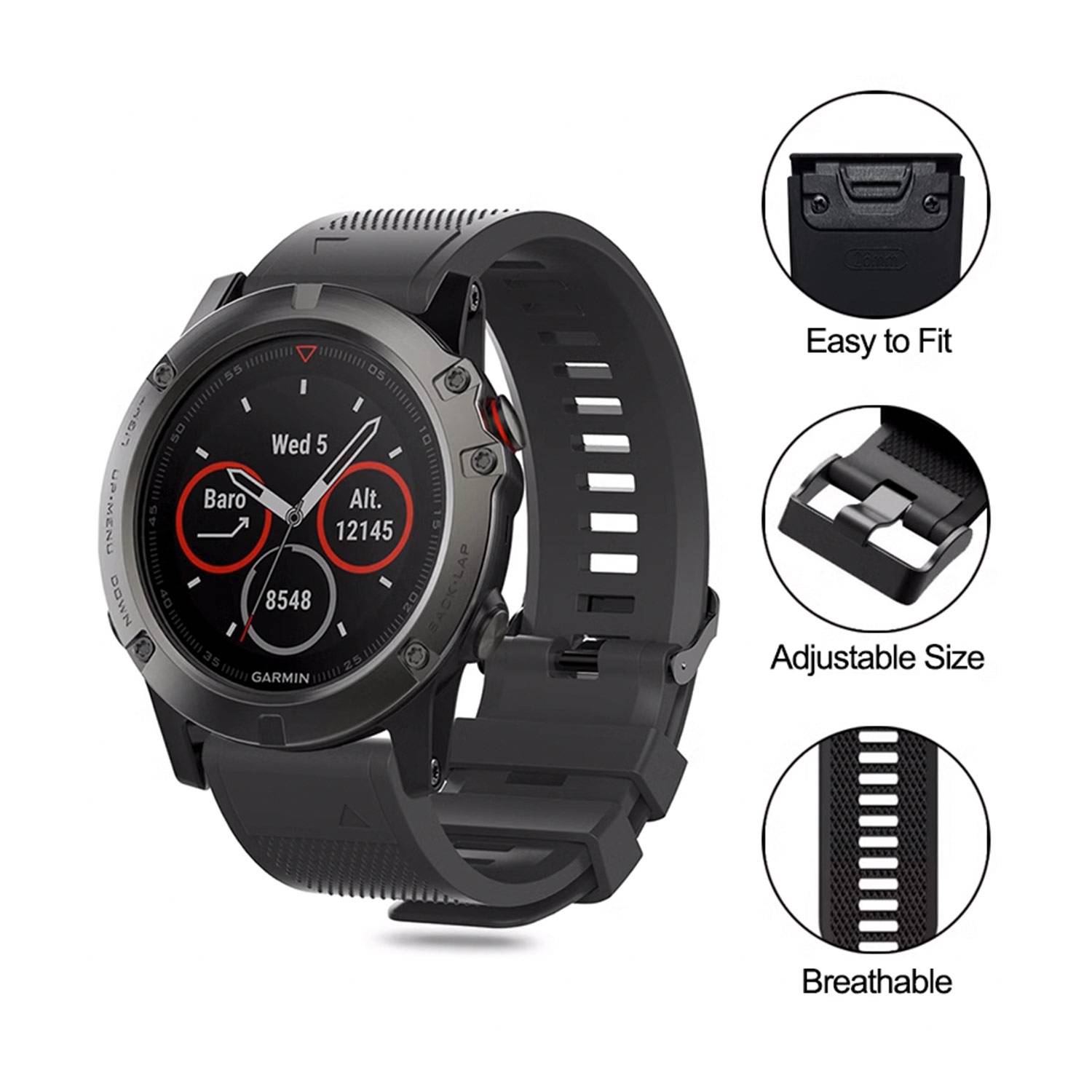 Uhrenarmband 26 mm Black