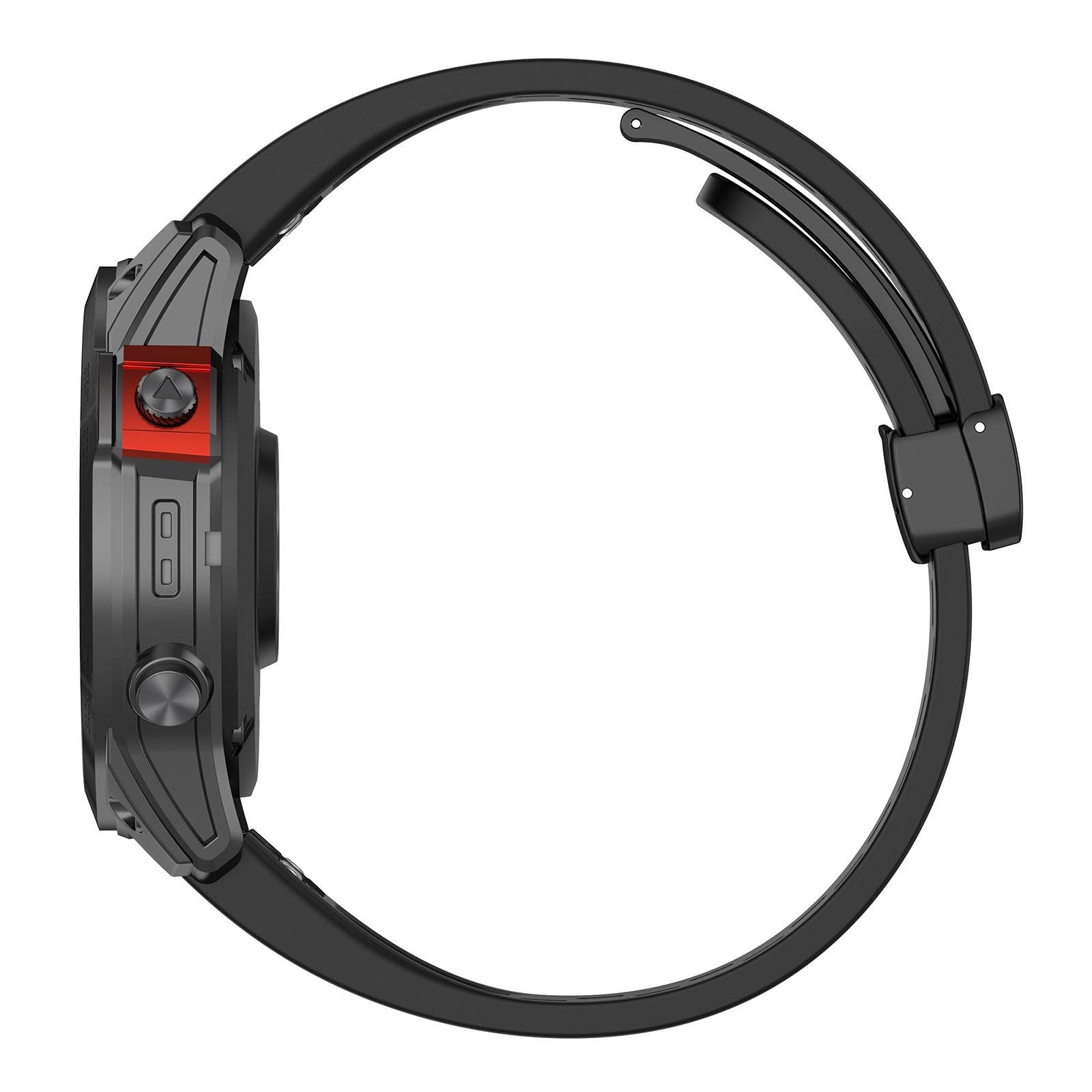 22 mm Silikonarmband für Garmin Epix Pro 47 mm/Fenix 7/Fenix 7 Pro Black