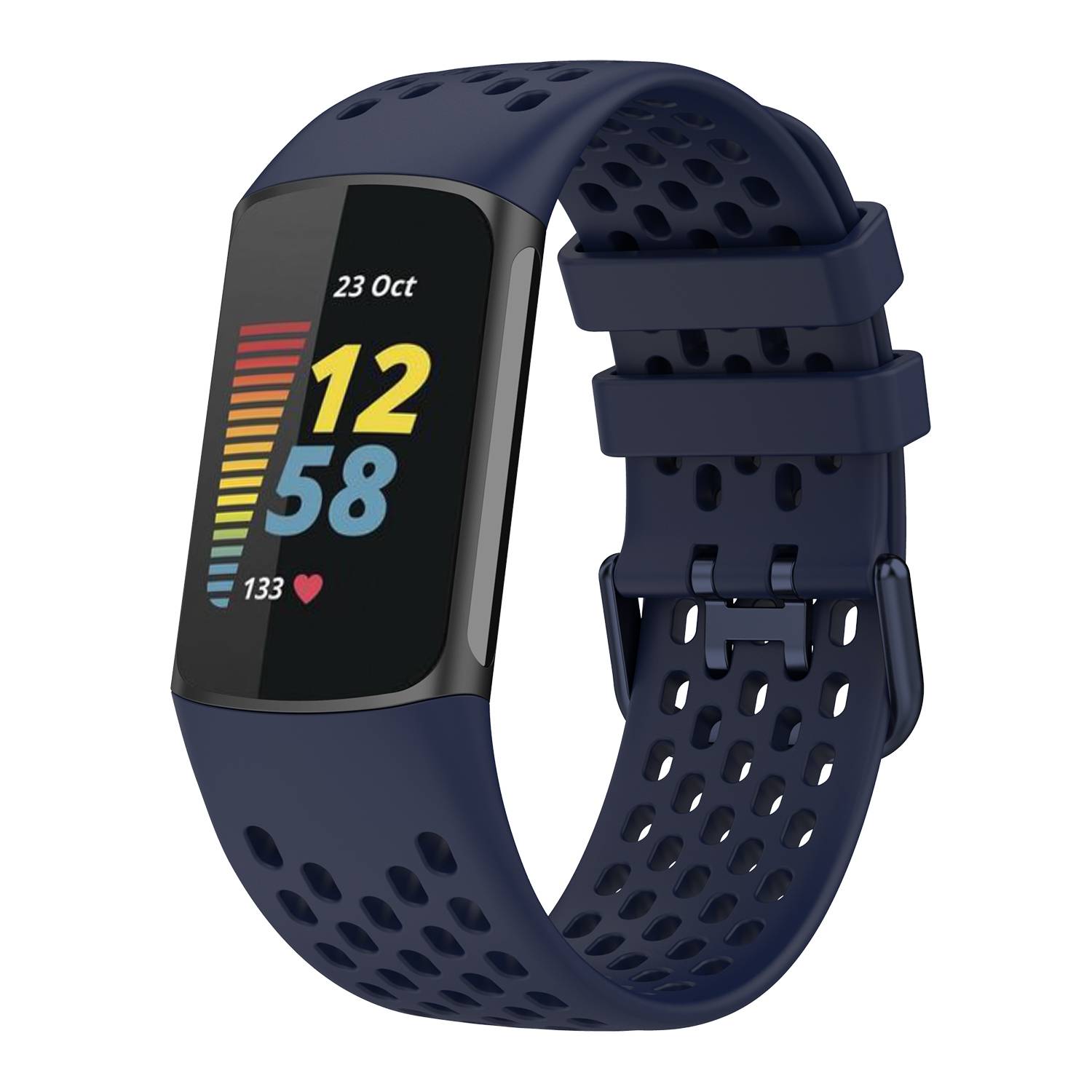 Silikonarmband für Fitbit Charge 6/5 DarkBlue