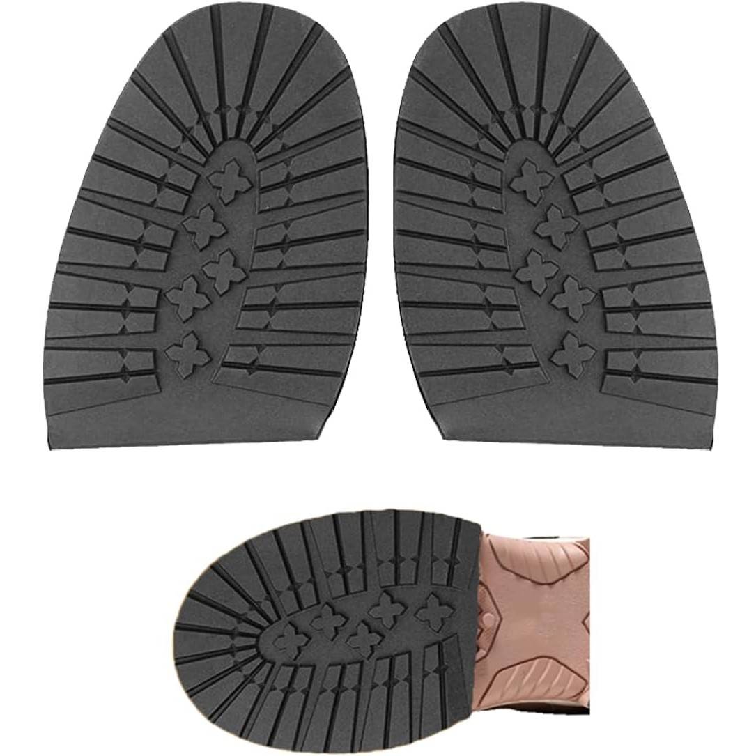 Ersatz-Vordersohle aus Gummi - Schuhsohlen zur Reparatur Black