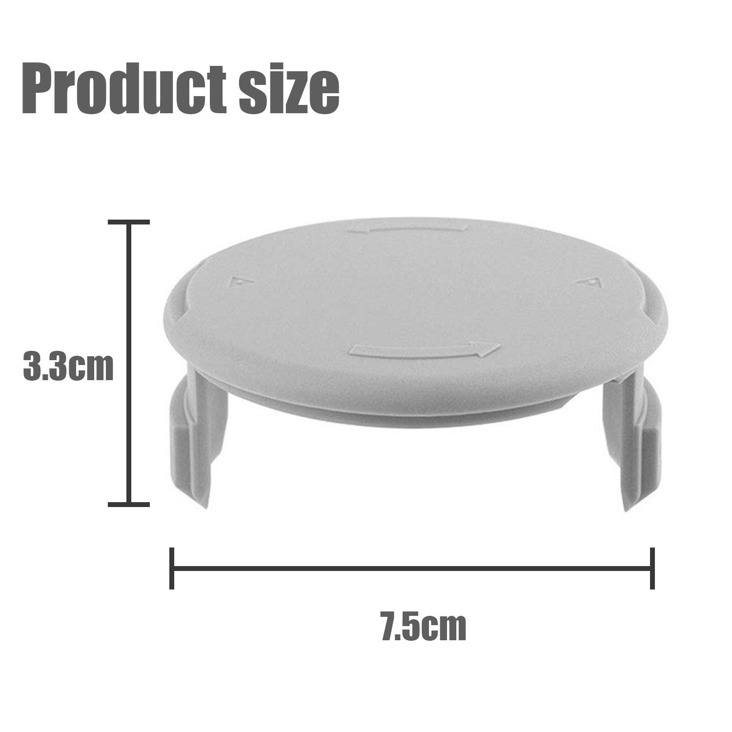4er-Pack Schutzhüllen für Drahtspulen an Rasentrimmern Grey