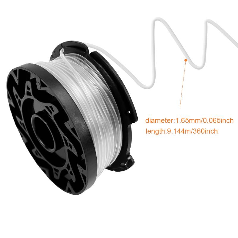 6er-Pack Trimmerdrahtspulen für Black & Decker Rasentrimmer Black
