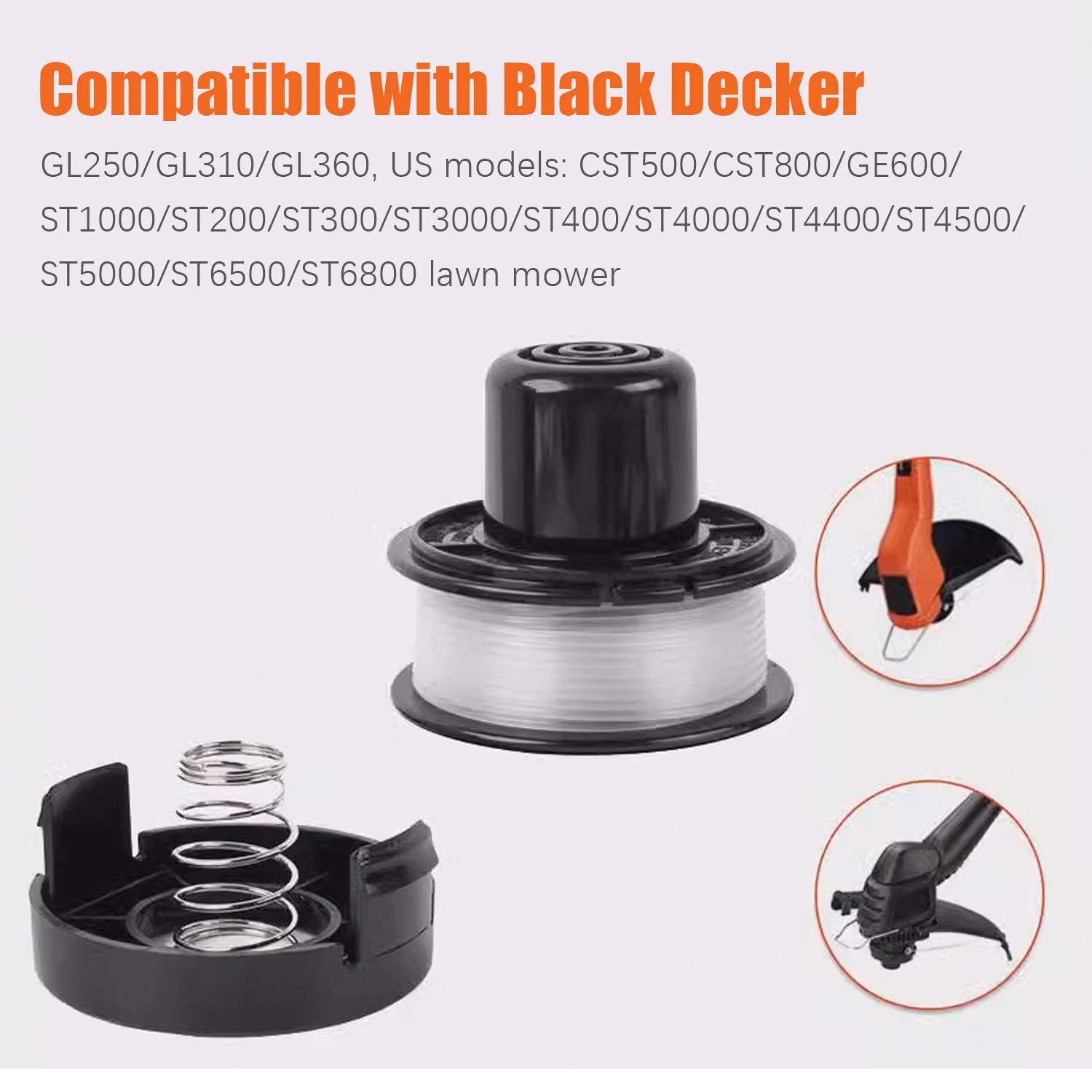 Trimmerspule für Black Decker GL250/GL310/GL360 Rasentrimmer