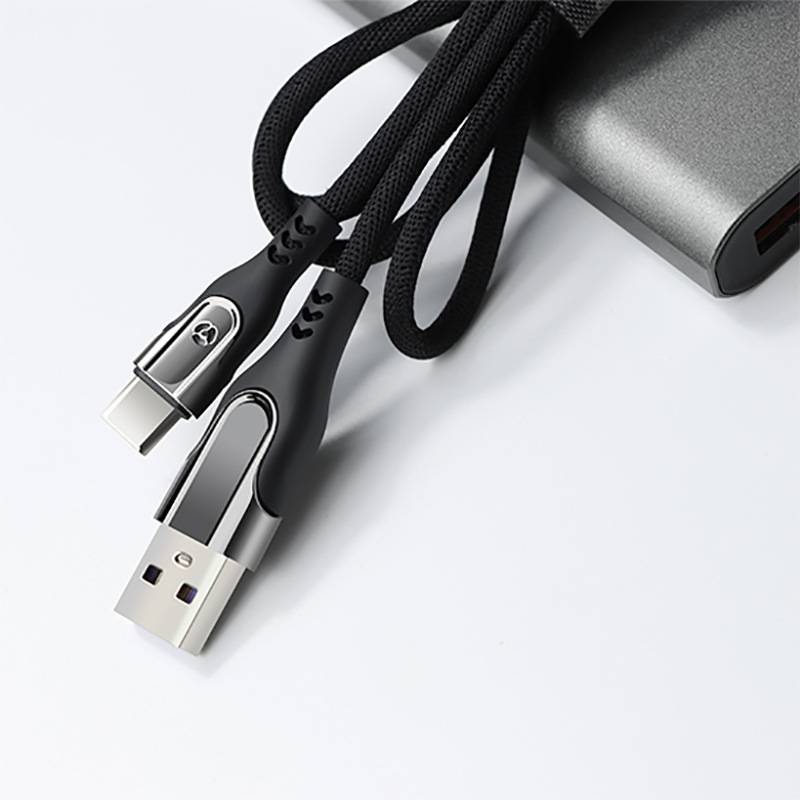 2er-Pack Typ-C-auf-USB-Kabel 3,1 A, Schnellladung/Datensynchronisierung, 1 m Black