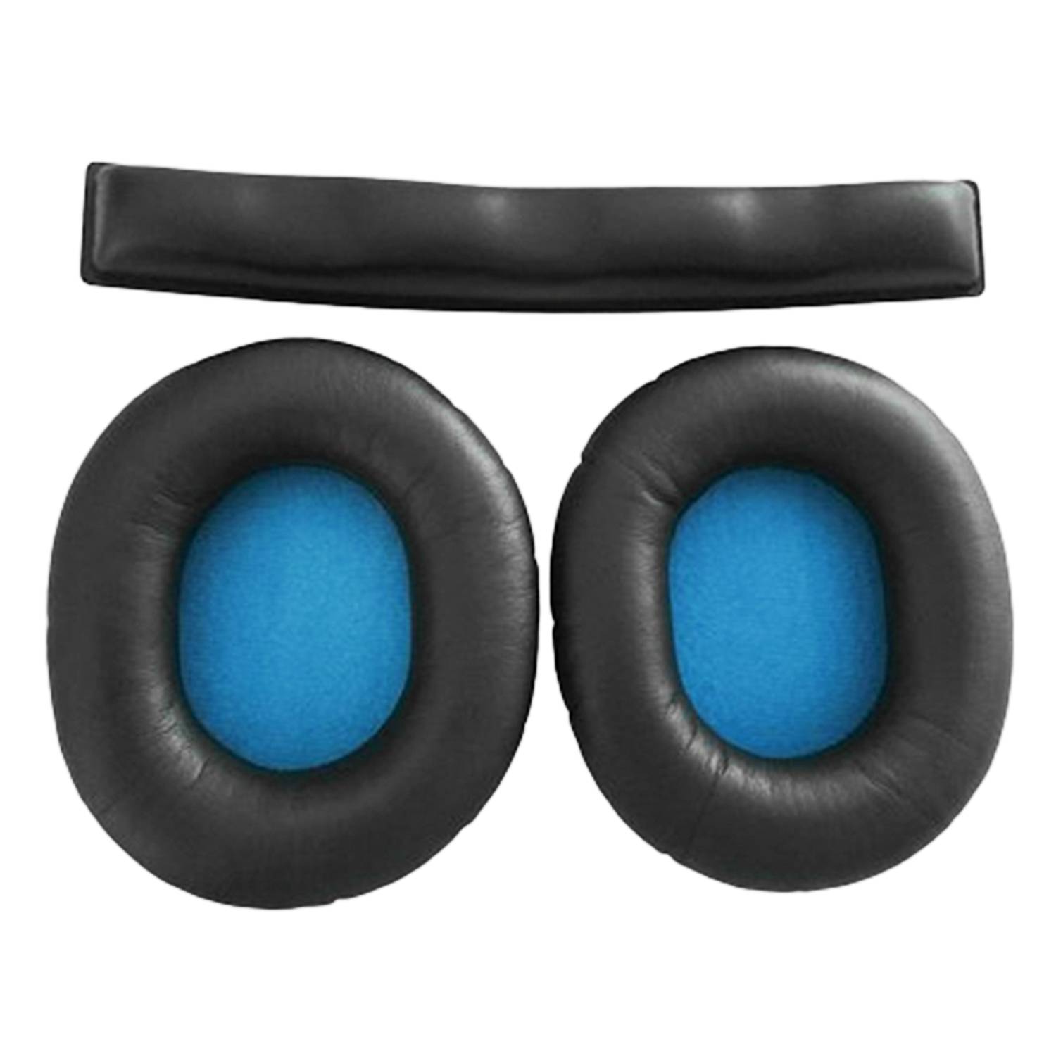 PU-Protein-Leder-Ohrpolster für Sennheiser HD8 DJ/HD6 Mix mit HD8-Kopfbügel Black