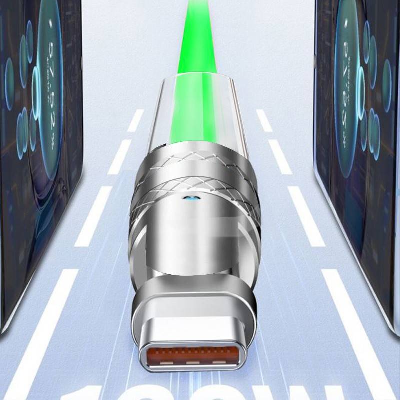 90° drehbares Ladekabel - 120W - 1,2 m Green