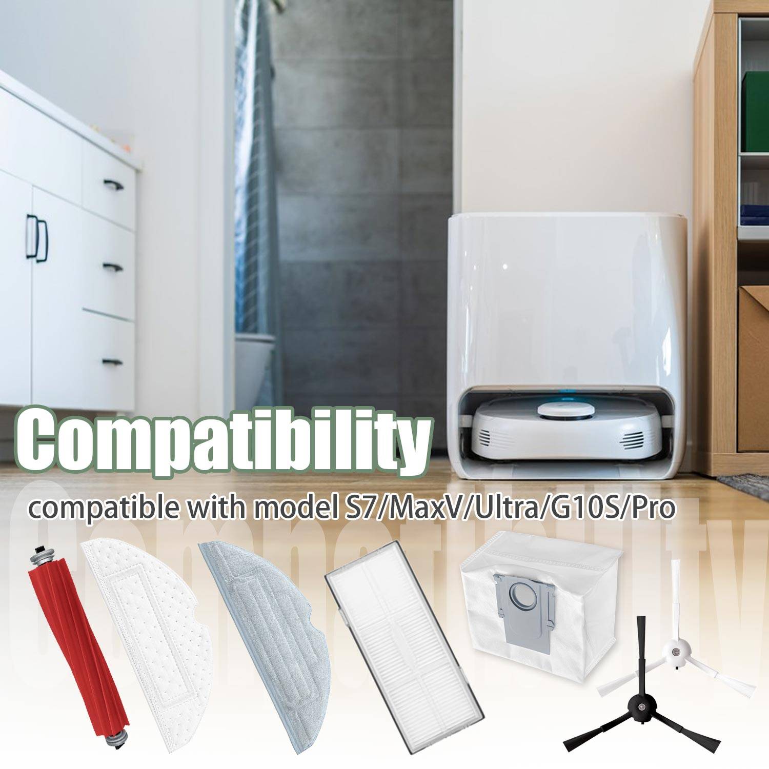 Zubehör Roboterstaubsauger für Xiaomi Roborock S7/MaxV/Ultra/G10S/Pro